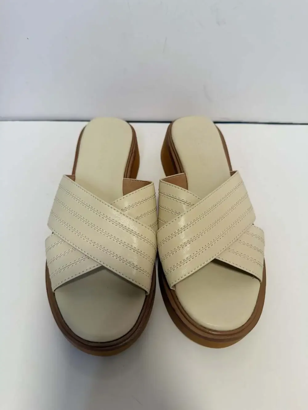 Madewell The Alina Platform Sandal Size 7 Sand Leather